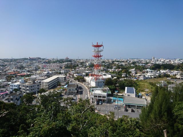 沖縄こどもの国の展望台からの景色